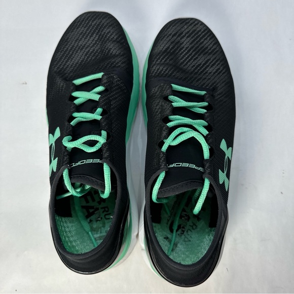 Under Armour SpeedForm Apollo 2 Reflective Black Green 1276682-001 Women Size 10 - Picture 6 of 9